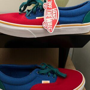 BNWT Vans Era Red, Blue, Yellow & Green kids KICKS (5.5)